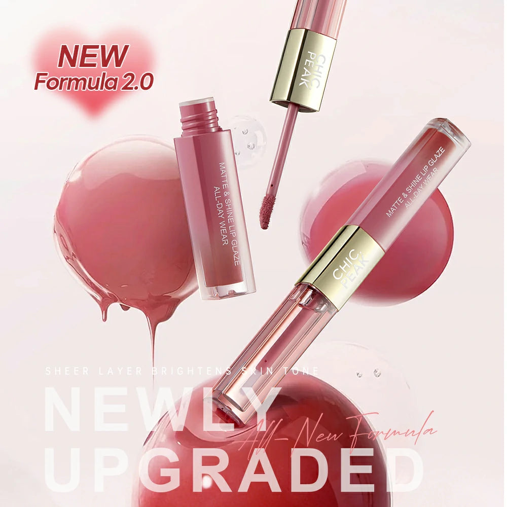 CHIC.PEAK MATTE & SHINE LIP GLAZEALL-DAY WEAR