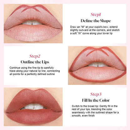 CHIC.PEAK SUPER STAY DOUBLE-END LIP STICK & LIP LINER-#CINNAMON LATTE