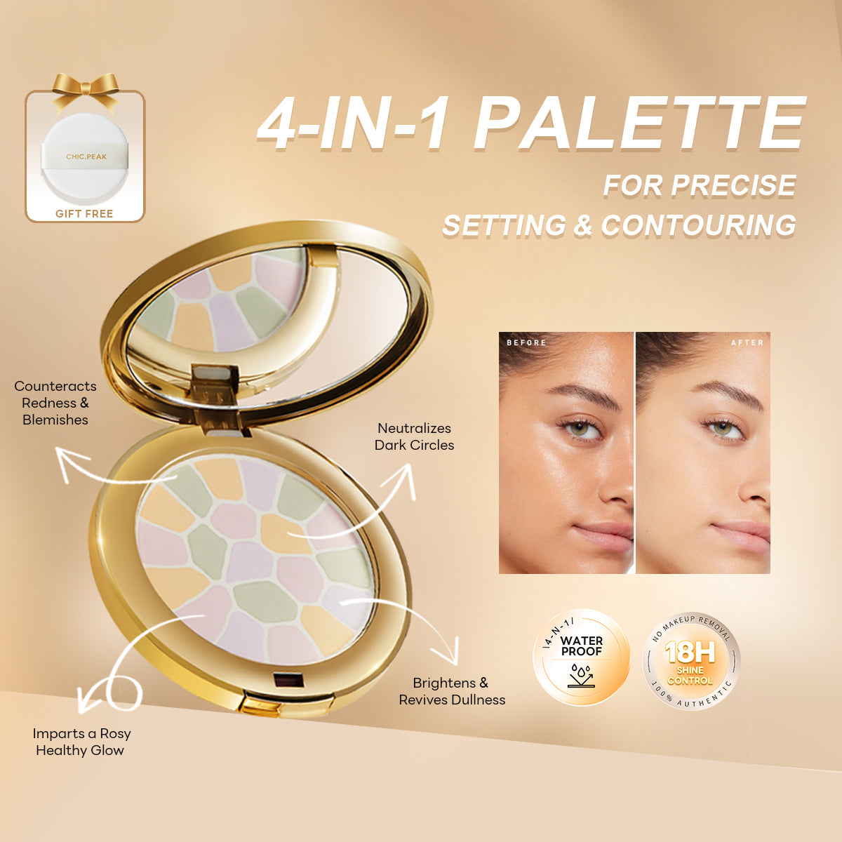 CHIC.PEAK PRISMATIC SOFT-MATTE SETTING COMPACT
