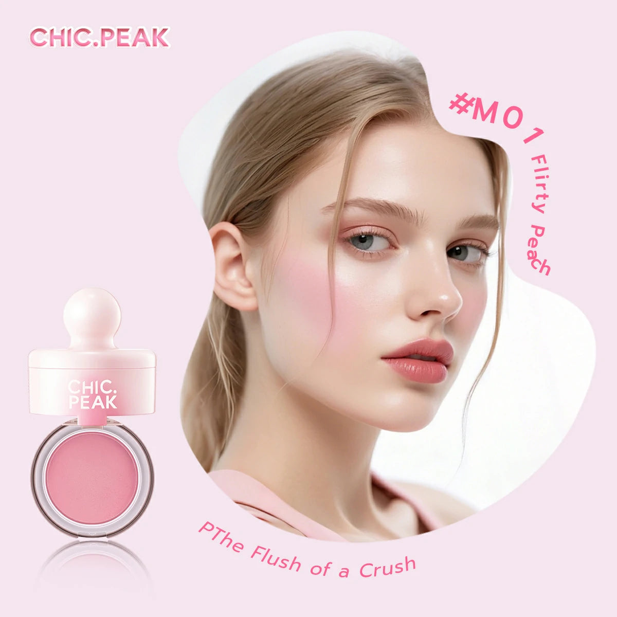 CHIC.PEAK TAP-TAP CLOUD VELVET BLUSH MUD
