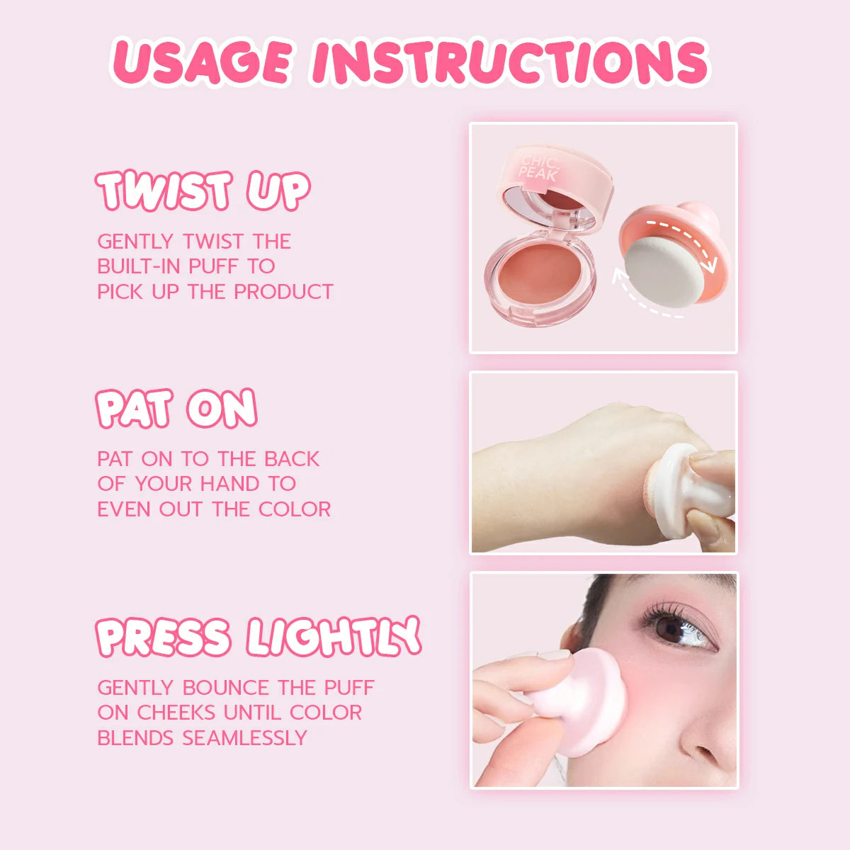 CHIC.PEAK TAP-TAP CLOUD VELVET BLUSH MUD